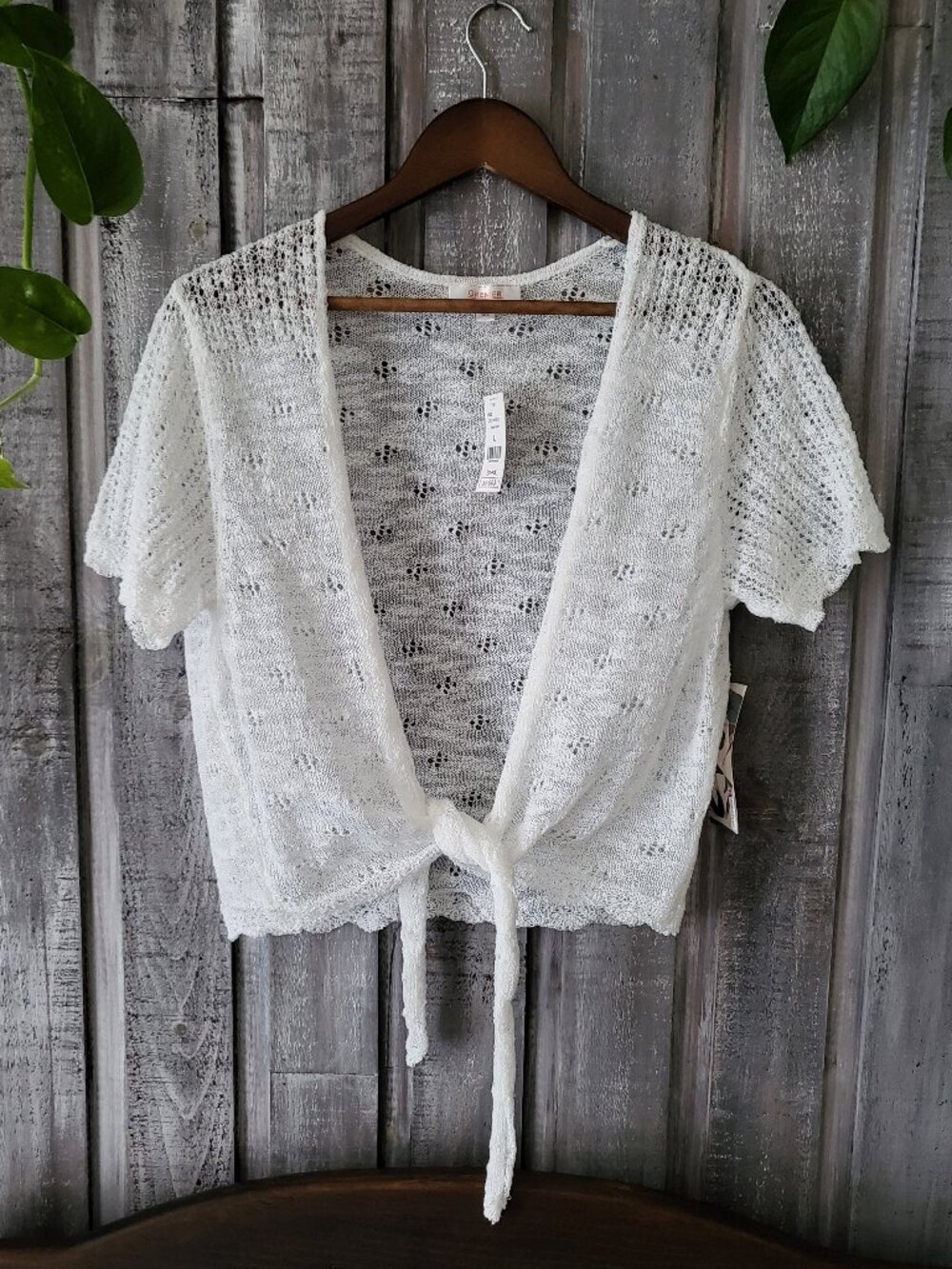 Crochet Cardigan White Large NWT